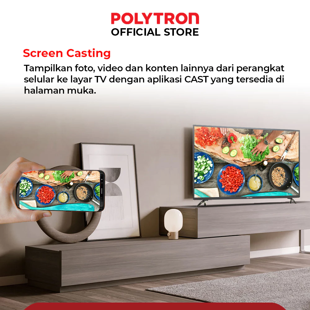POLYTRON SMART DIGITAL TV 32 inch HD Ready PLD 32CV1869 - Garansi Resmi
