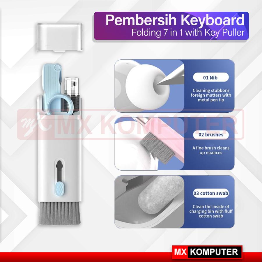 CLEANJOY Sikat Pembersih Keyboard Folding 7 in 1 with Key Puller 