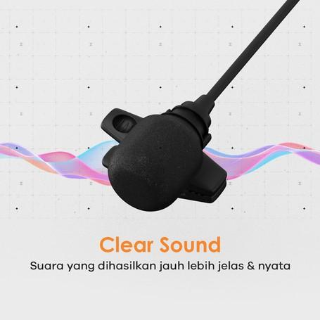 Mic Clip On JETE M1 Microphone External Youtuber for HP/Laptop 3.5mm
