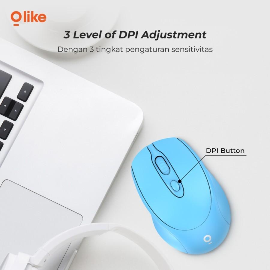 Olike M4 Rechargeable Mouse Wireless 1600 DPI - Hitam