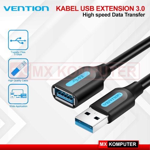 Vention Kabel USB Extension 3.0 High Speed Data Transfer Black (CBH)