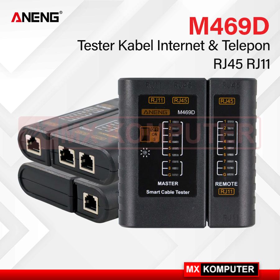 ANENG LAN Tester Kabel Jaringan Network Internet Telepon RJ45 RJ11 - M469D