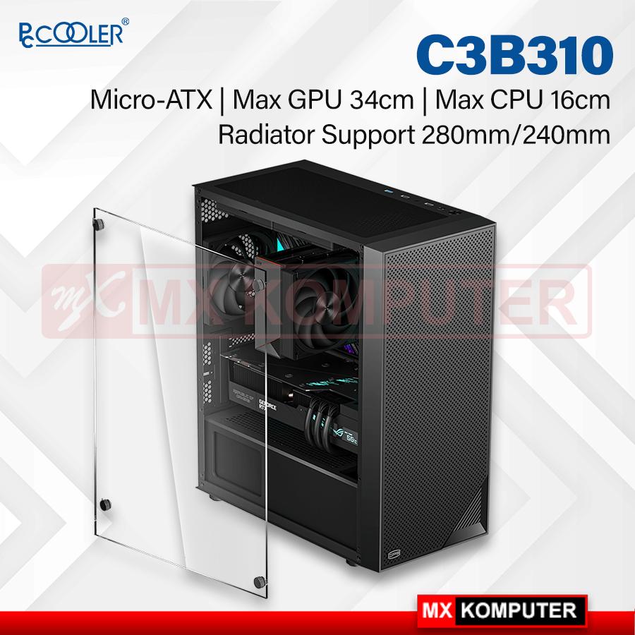 PCCOOLER C3 B310 M-ATX Mesh Gaming Case - Hitam