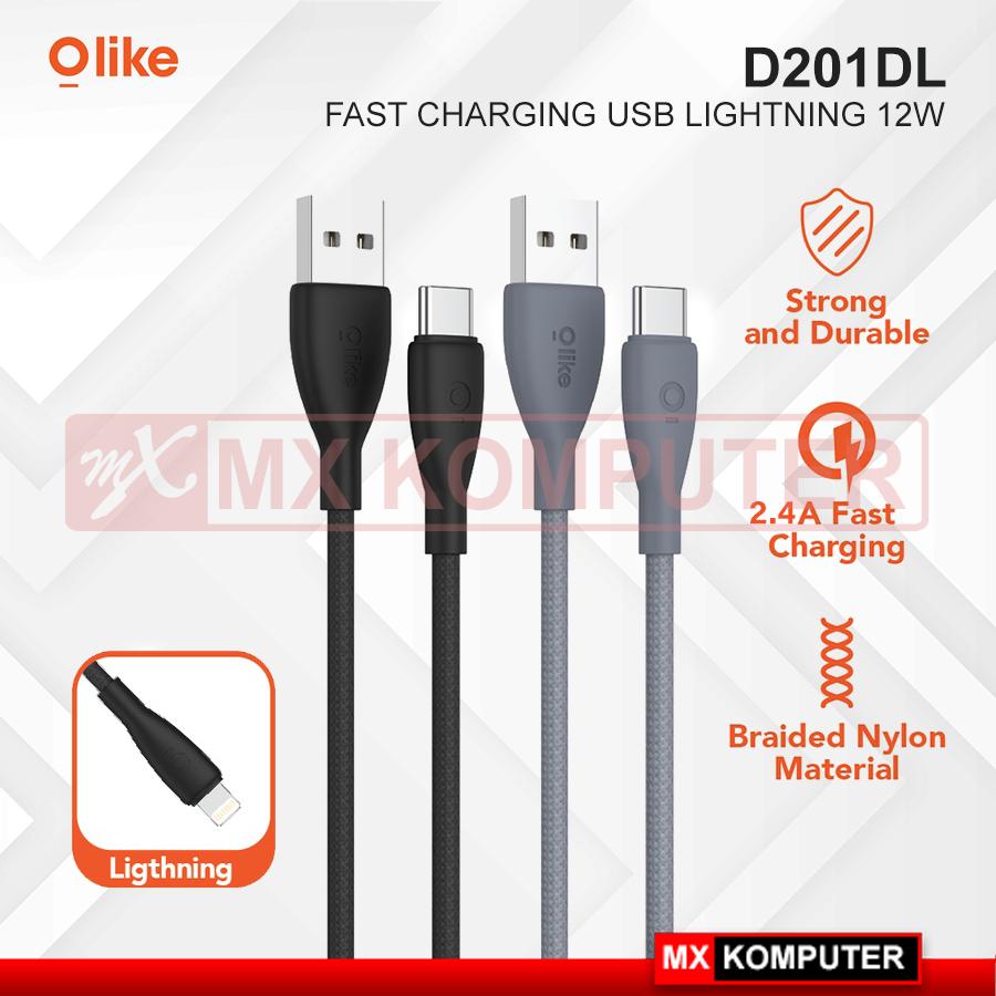 OLIKE Kabel Data D201 USB Charger 12W | Lightning 2.4A