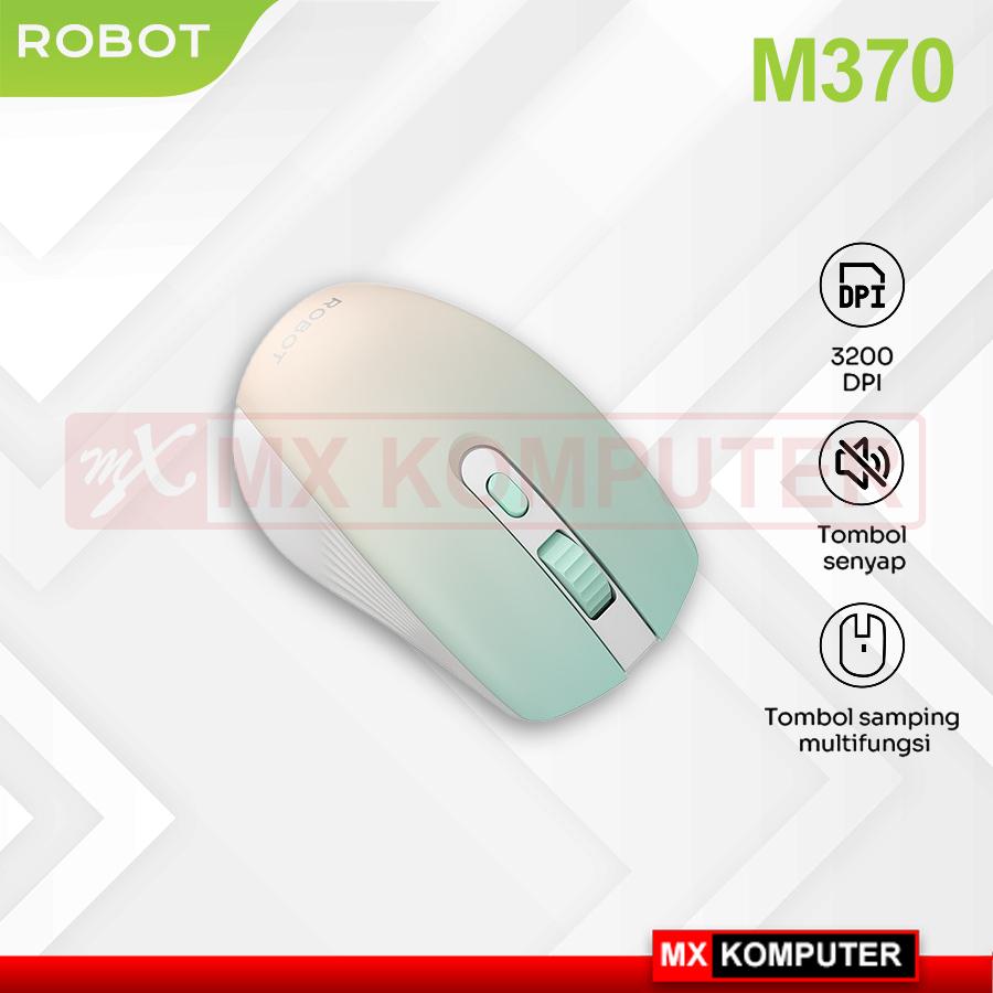 Mouse Wireless ROBOT M370 2.4GHz Silent Klik Optical 3200DPI