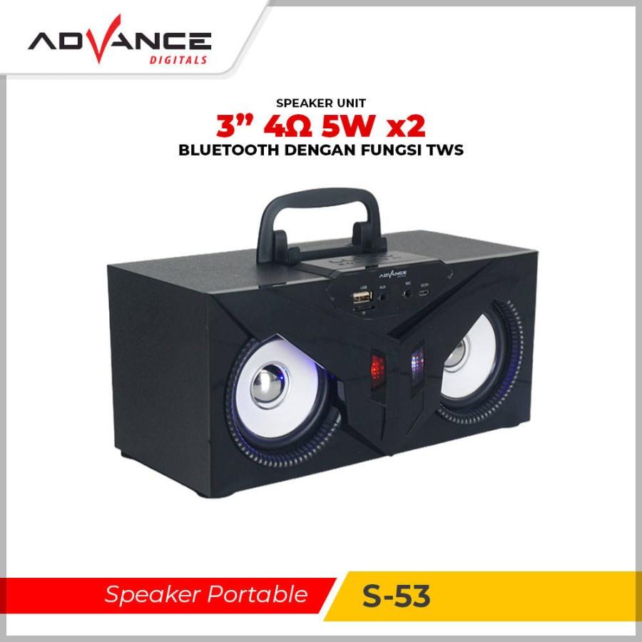 Advance Speaker Portable Bluetooth S-53 / Speaker Karaoke Portable S53