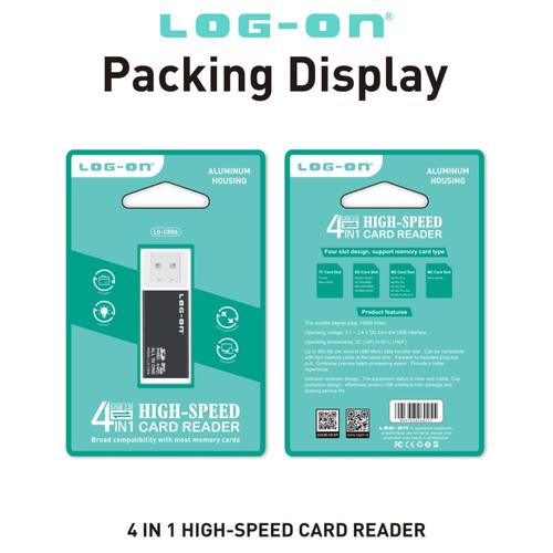 LOG ON LO-CR06 Card Reader 4 in 1 Cardreader CR06