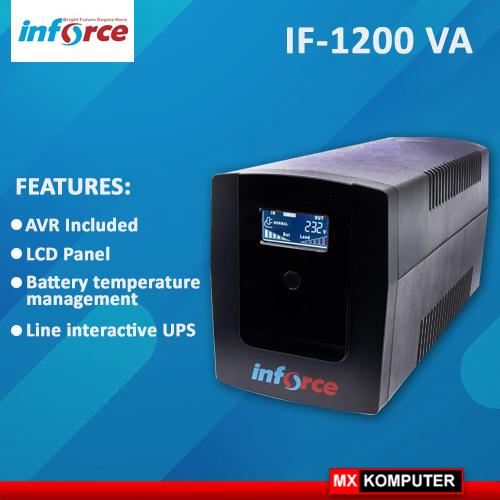 UPS Inforce 1200VA with AVR Stabilizer Stavolt LCD Display IF 1200 VA