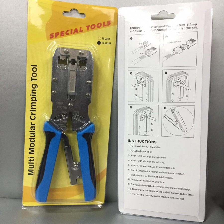 TANG CRIMPING (CRIMPING TOOL) RJ45 CAT 6 DAN RJ11 TALON HT2810R
