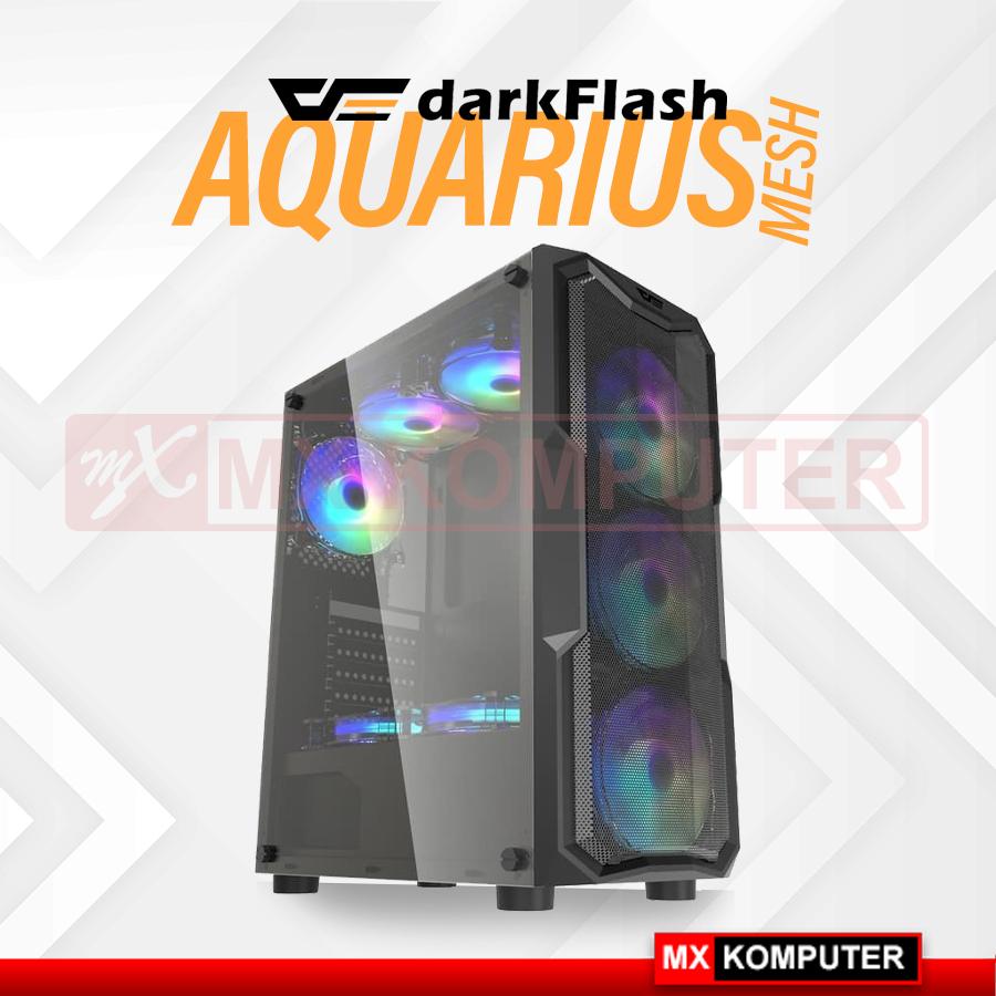 CASING GAMING DARKFLASH AQUARIUS MESH USB 3.0 TRANSPARAN ACRYLIC