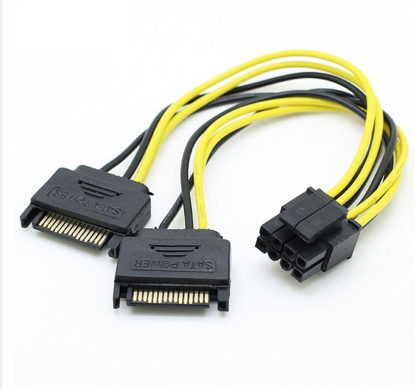 Kabel Power SATA to 8 Pin VGA Dual SATA Male to 8 Pin VGA