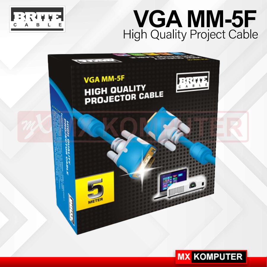 Kabel VGA Brite MM-5F 5 Meter [High Quality Cable]