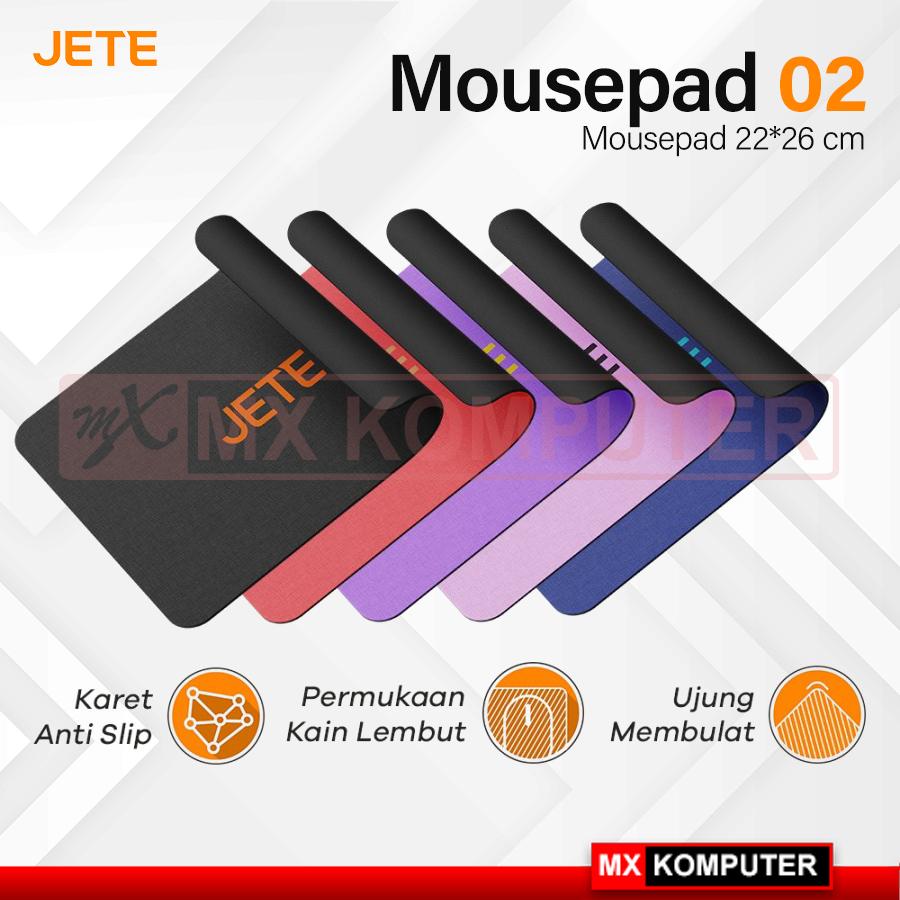 JETE Mousepad 02 Universal 21cm x 26cm untuk Gaming | Kantor Anti Slip