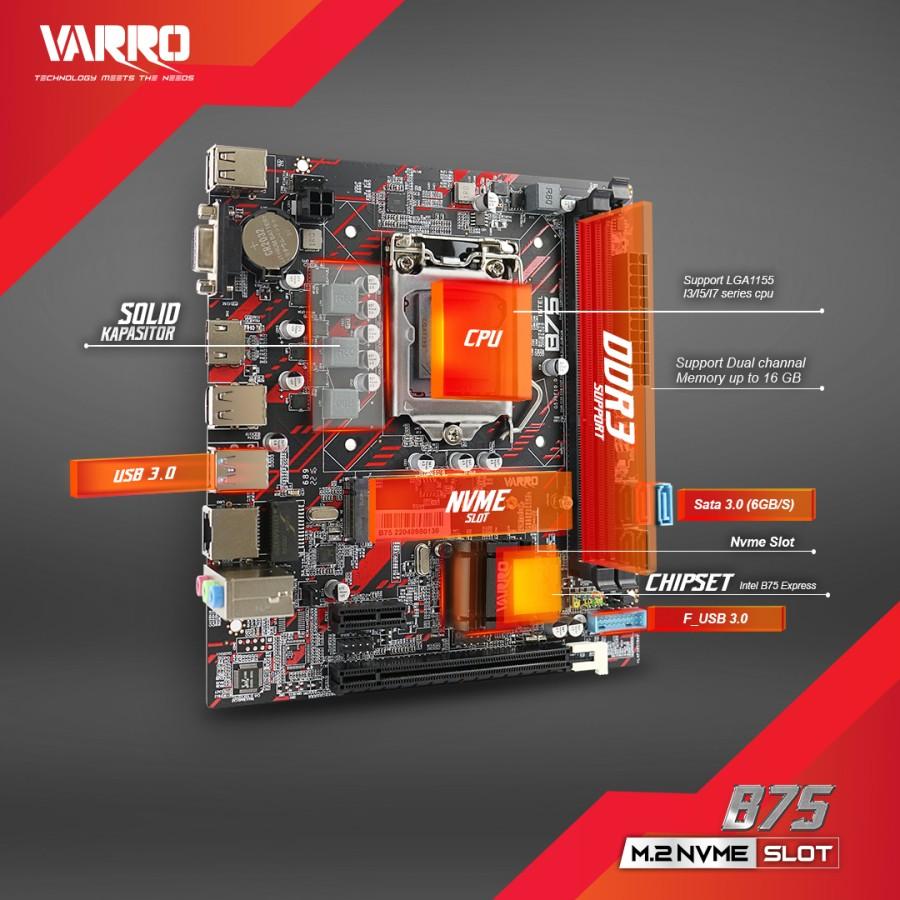 Motherboard Varro H61+ H61 plus B75 DDR3
