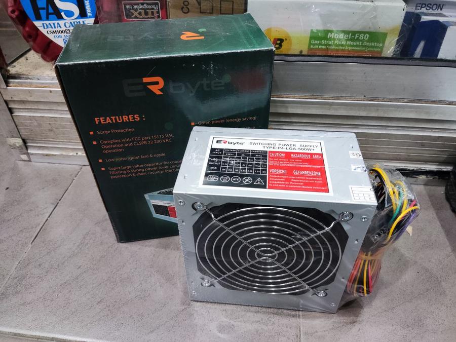 ERSYS PSU 500W Power Supply Desktop 500 Watt 500WATT Power Supplai PC - ERbyte