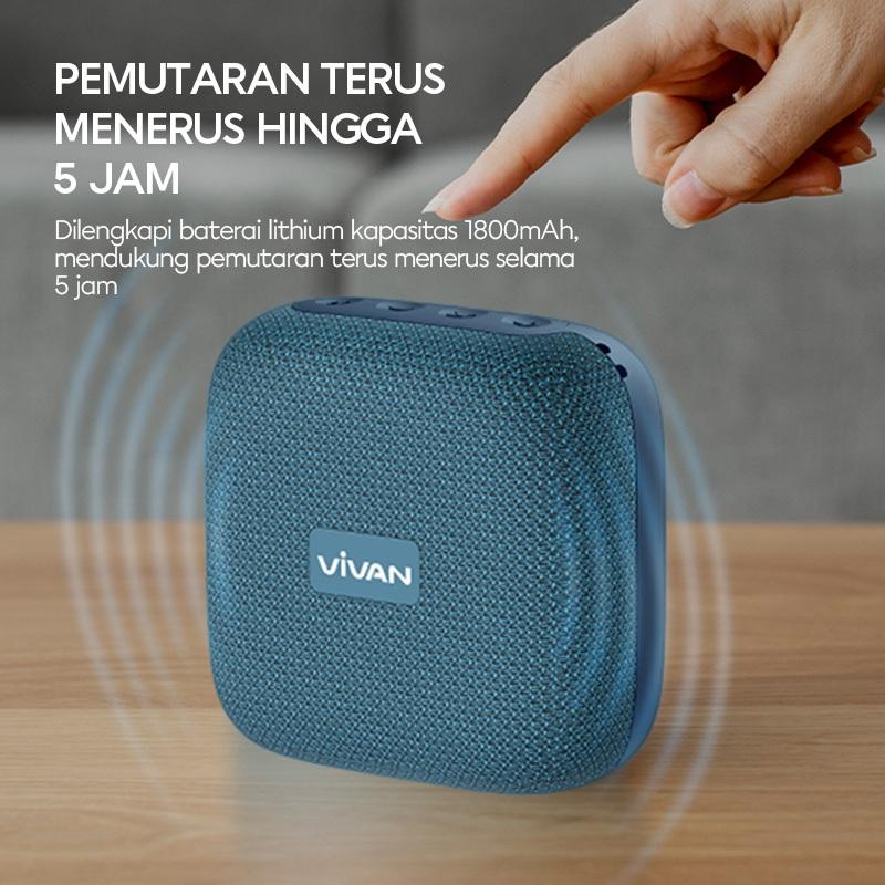 VIVAN Mini Speaker VS3 | IPX5 | Bluetooth 5.3 | TWS Connect