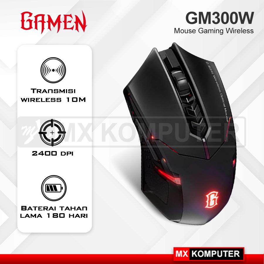GAMEN Mouse Gaming Wireless GM300W 2400 DPI Black