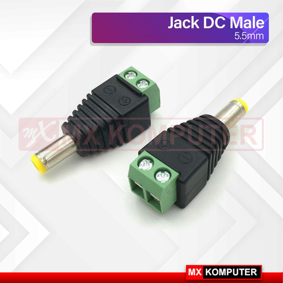 Jack DC Male / Jack Connector Power Kamera CCTV 5.5mm