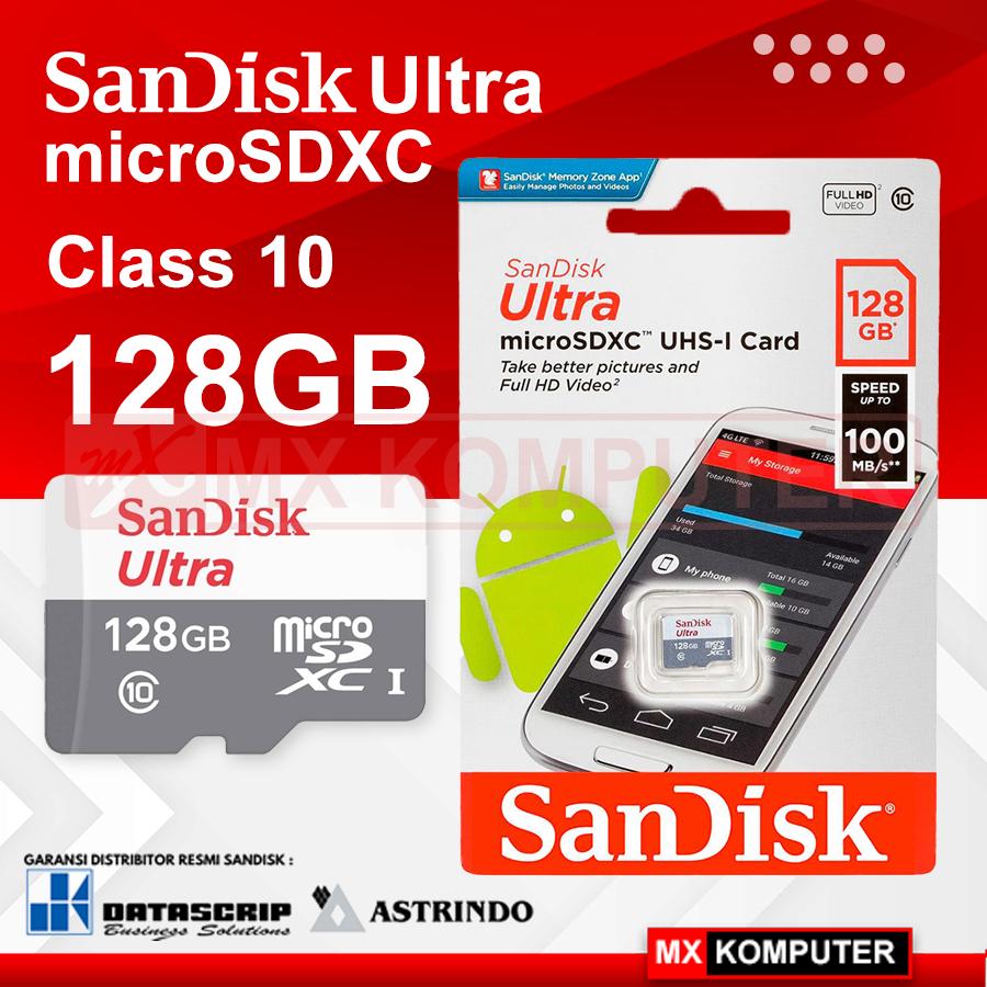 SanDisk Ultra MicroSD 128GB 100MBps MicroSDXC Micro SD