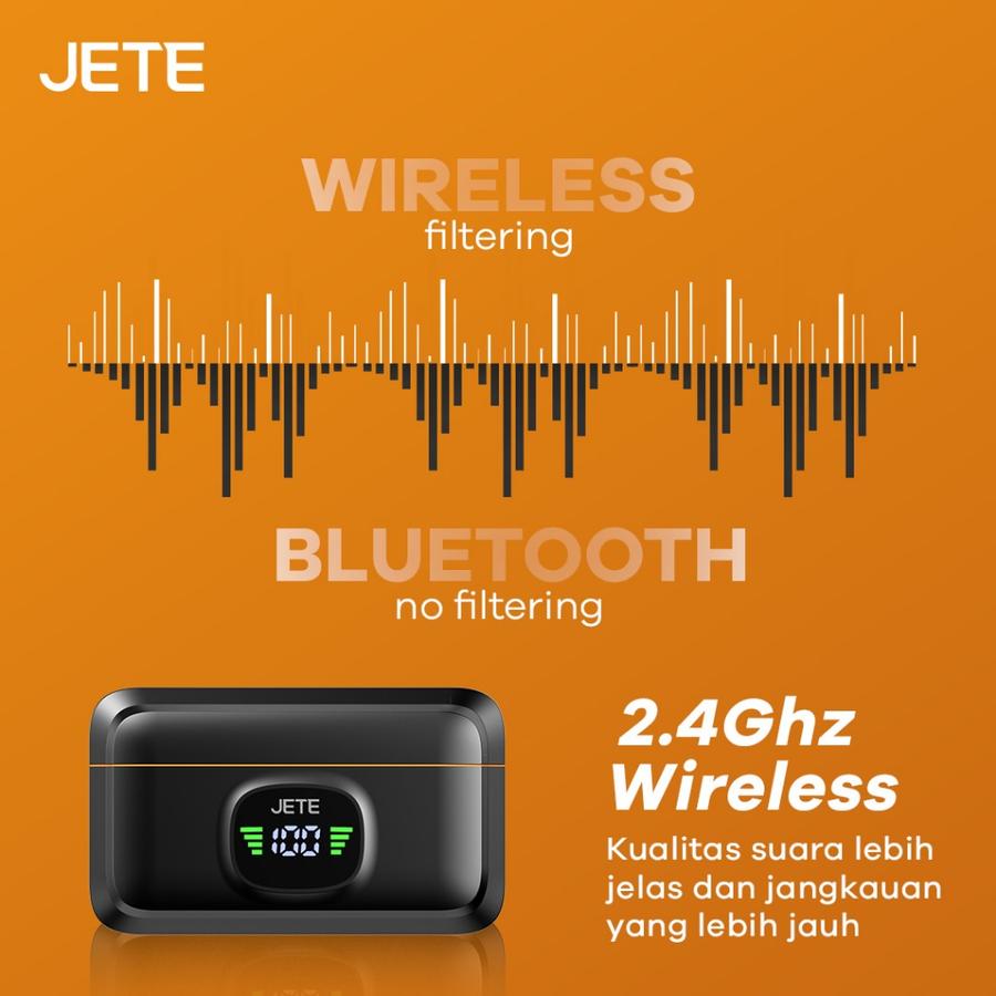 Microphone Wireless JETE MP1 Magnetik Type C Plug and Play with Charging Dock