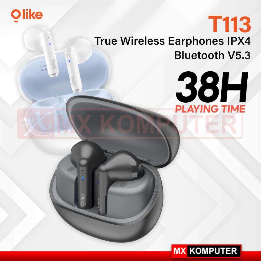 OLIKE TWS T113 | True Wireless Earphones IPX4 | Bluetooth 5.3 | Playing Time 38H - Hitam