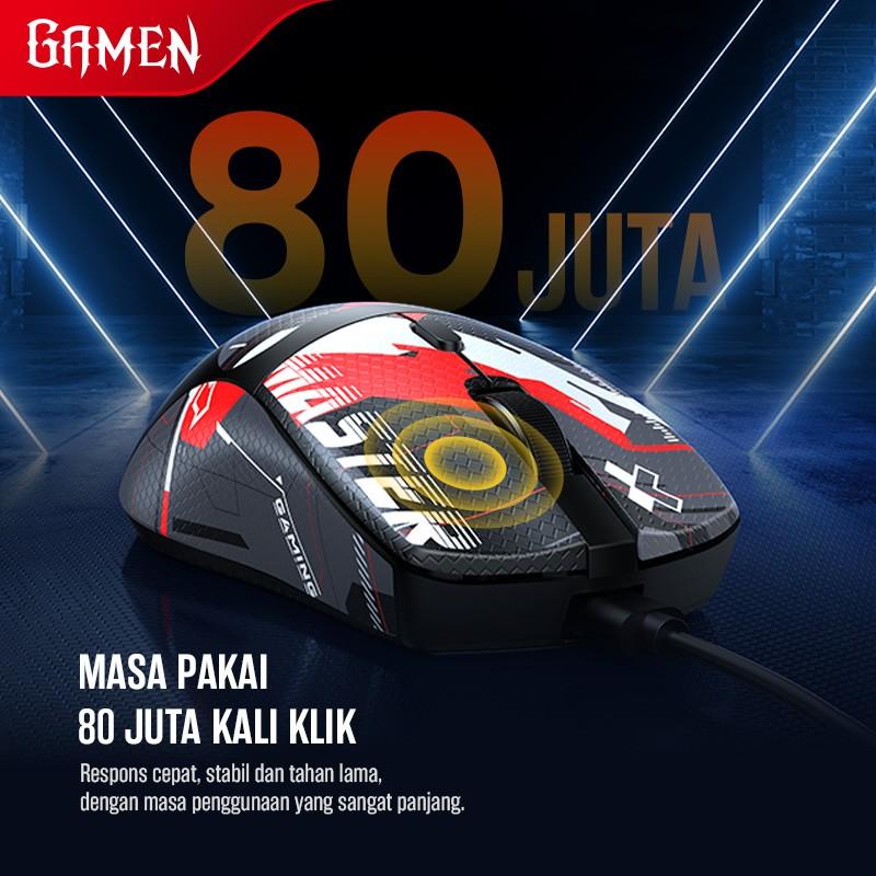 Mouse Gaming GAMEN 3 Mode Wireless Rechargeable Pixart 3395 Master 49g