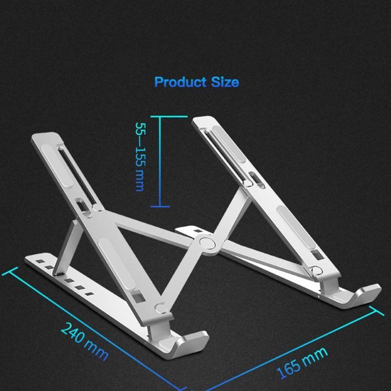 Stand Holder Laptop Portable Tatakan Meja Notebook Aluminium