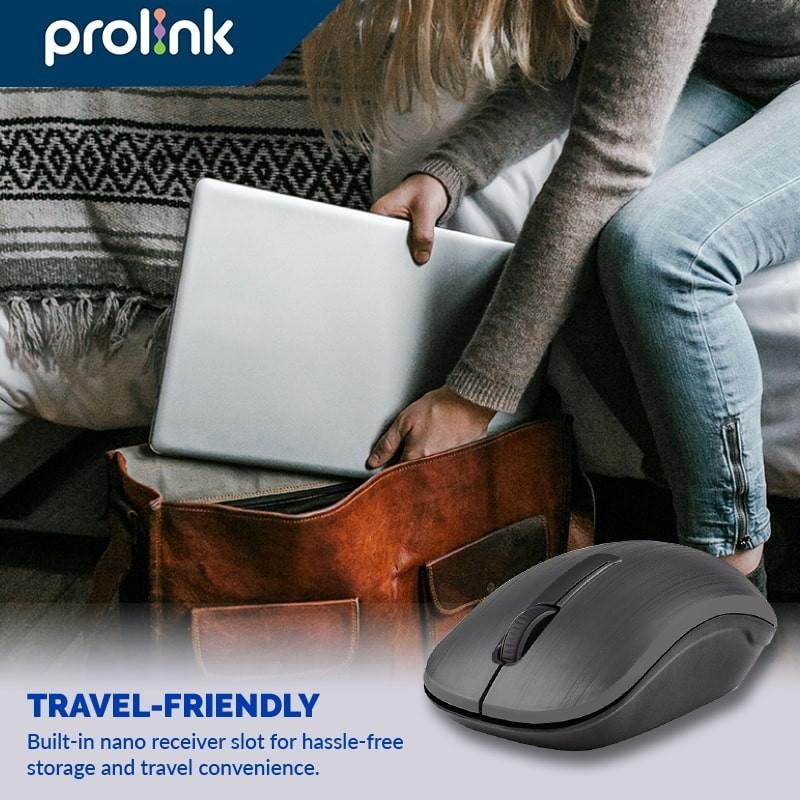 Prolink Mouse Wireless 3 Button 1200 DPI Portable Ringan PMW5010