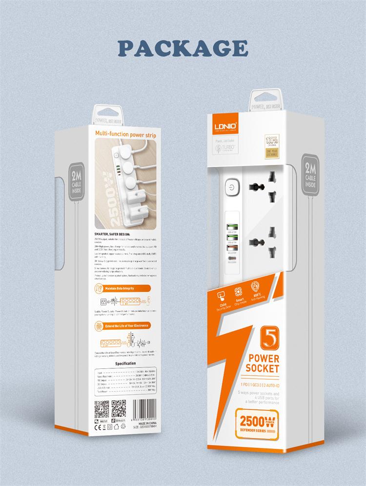 Stop Kontak Power Soket LDNIO SC5415 colokan listrik 5 power 1PD 1QC 3