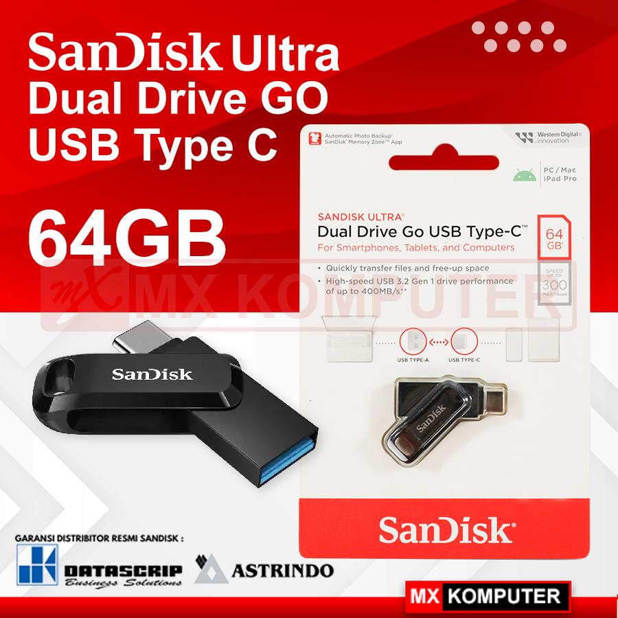 Sandisk OTG 64GB USB Type-C USB 3.1 Ultra Dual Drive Go Up To 150Mb/s