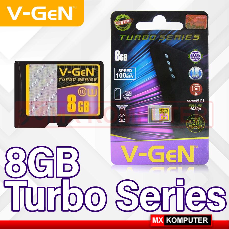 Memori Micro SD V-Gen Memory Card 8GB Class 10 Turbo VGEN Original MMC
