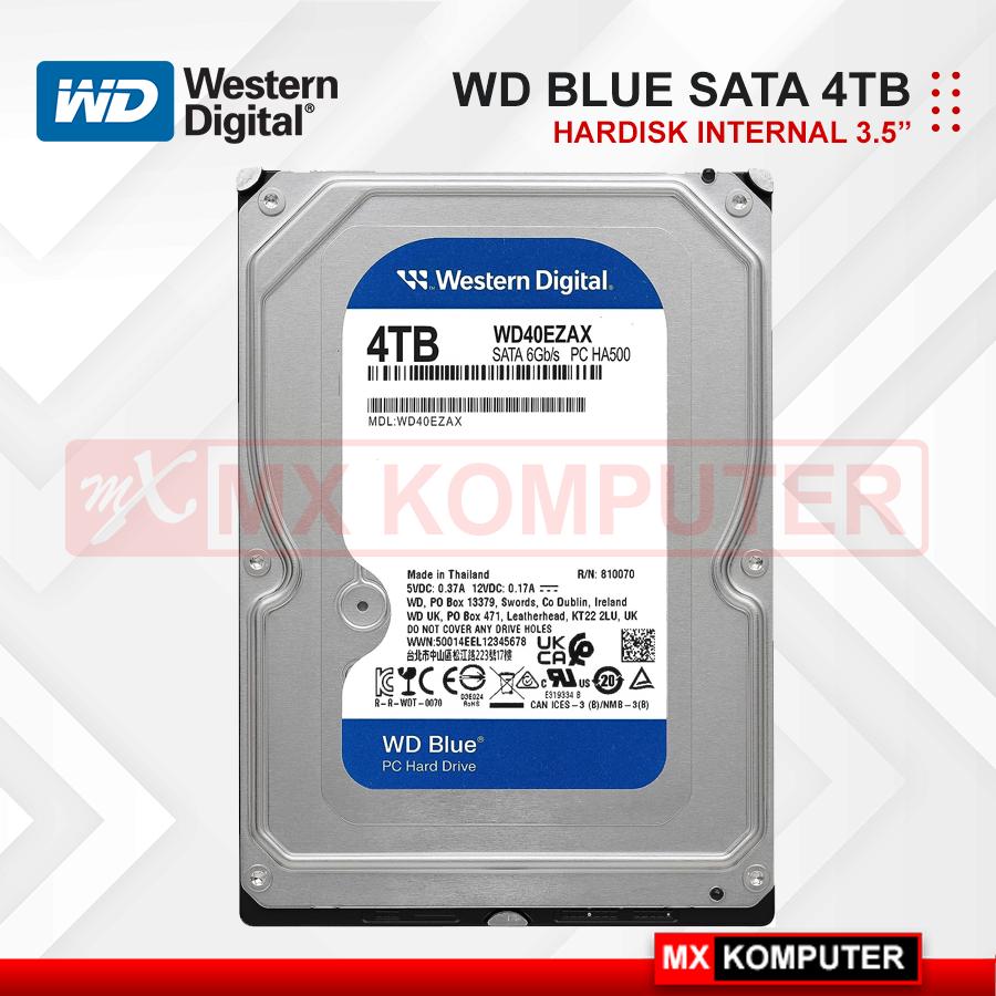 WD Blue Internal PC HDD 3.5" 4TB Baru Ori