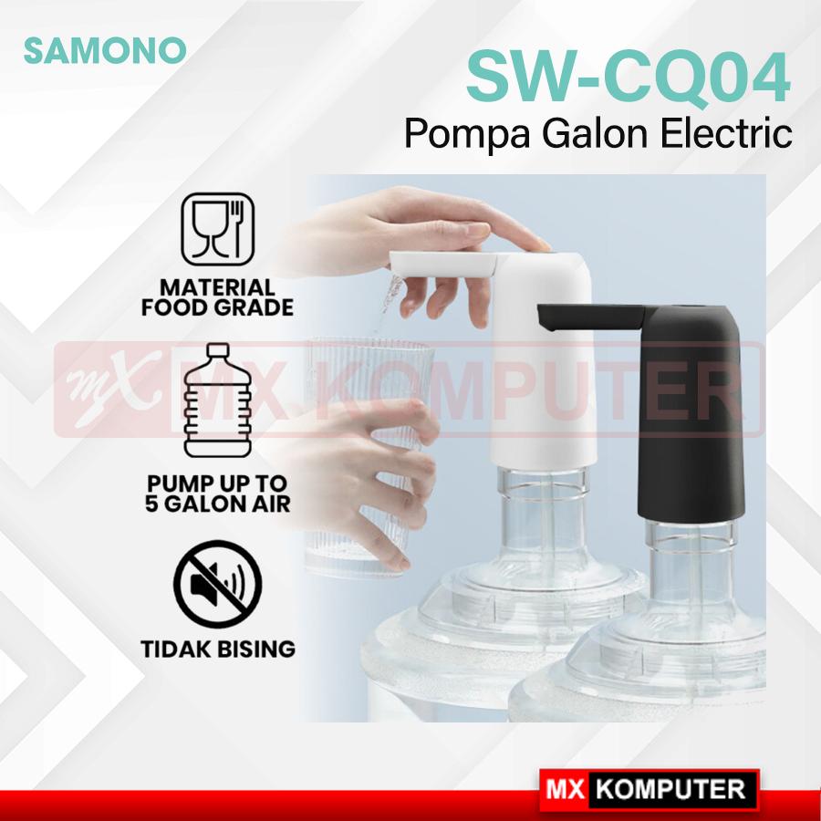 SAMONO Pompa Air Galon Portable Water Pump Rechargeable USB SW-CQ04 - Putih
