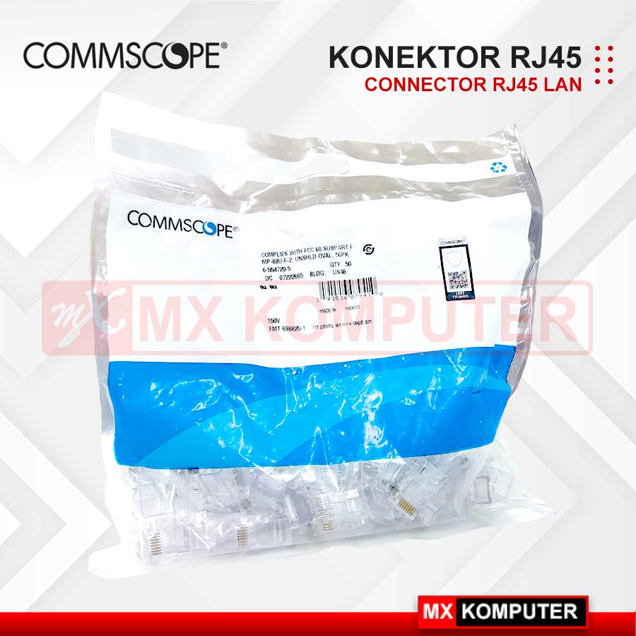 Konektor AMP Original RJ45 Cat5E isi 50pcs (1Pack) Connector ORI Rj 45