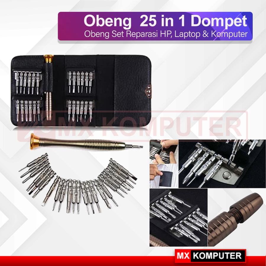 Obeng set hp reparasi handphone laptop gadget Trox screw 25in1