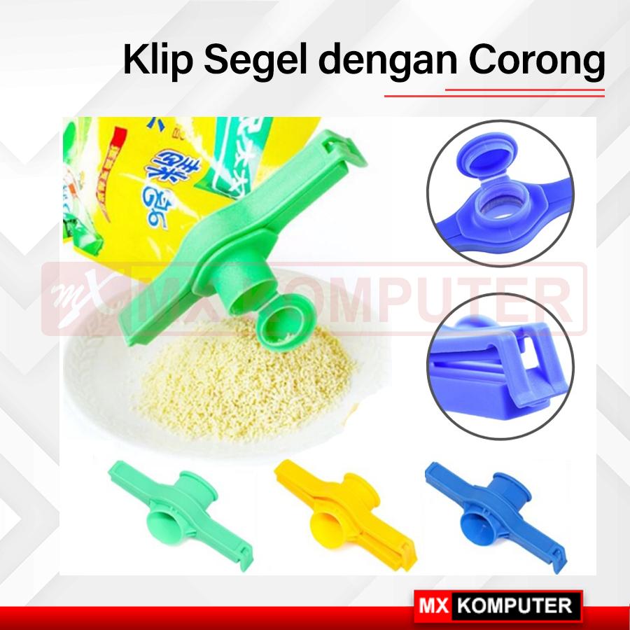 Klip Segel Plastik Penutup Makanan dengan Corong