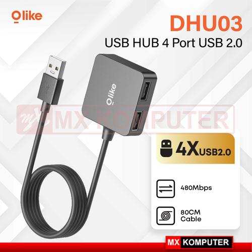 OLIKE USB HUB DHU03 4 Port USB 2.0 High Speed Power Adapter