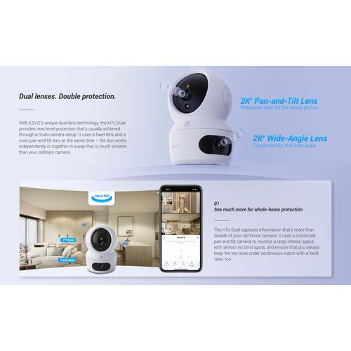 Ezviz H7c Dual-Lens 2K+ & 2K+ Smart Wifi IP Camera CCTV Indoor