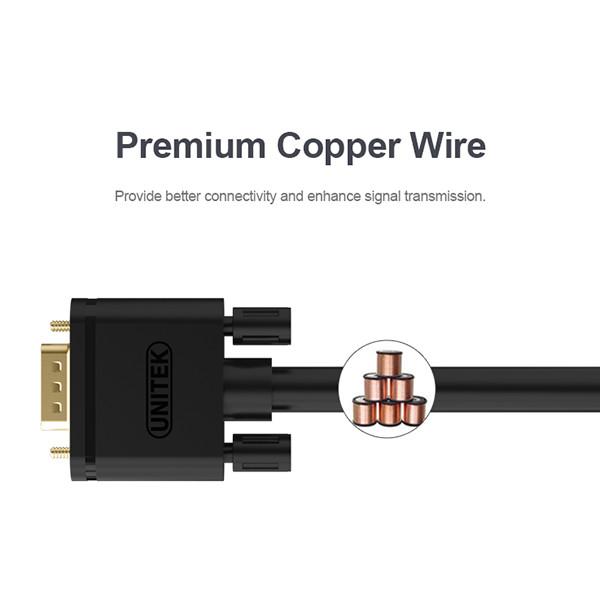 Kabel VGA Unitek 3M Gold Plated 3 meter