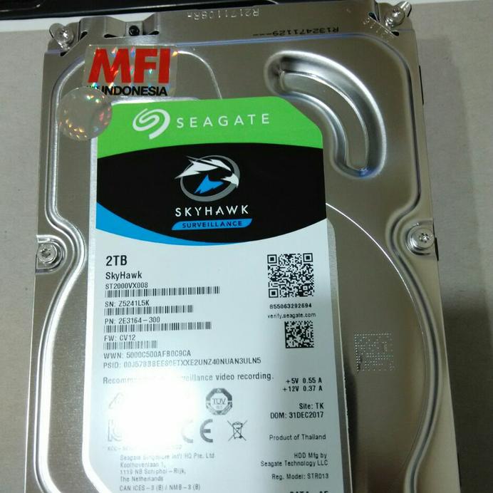 Seagate Skyhawk 2TB MFI 2 TB Ori Seagate Indonesia Khusus Untuk CCTV