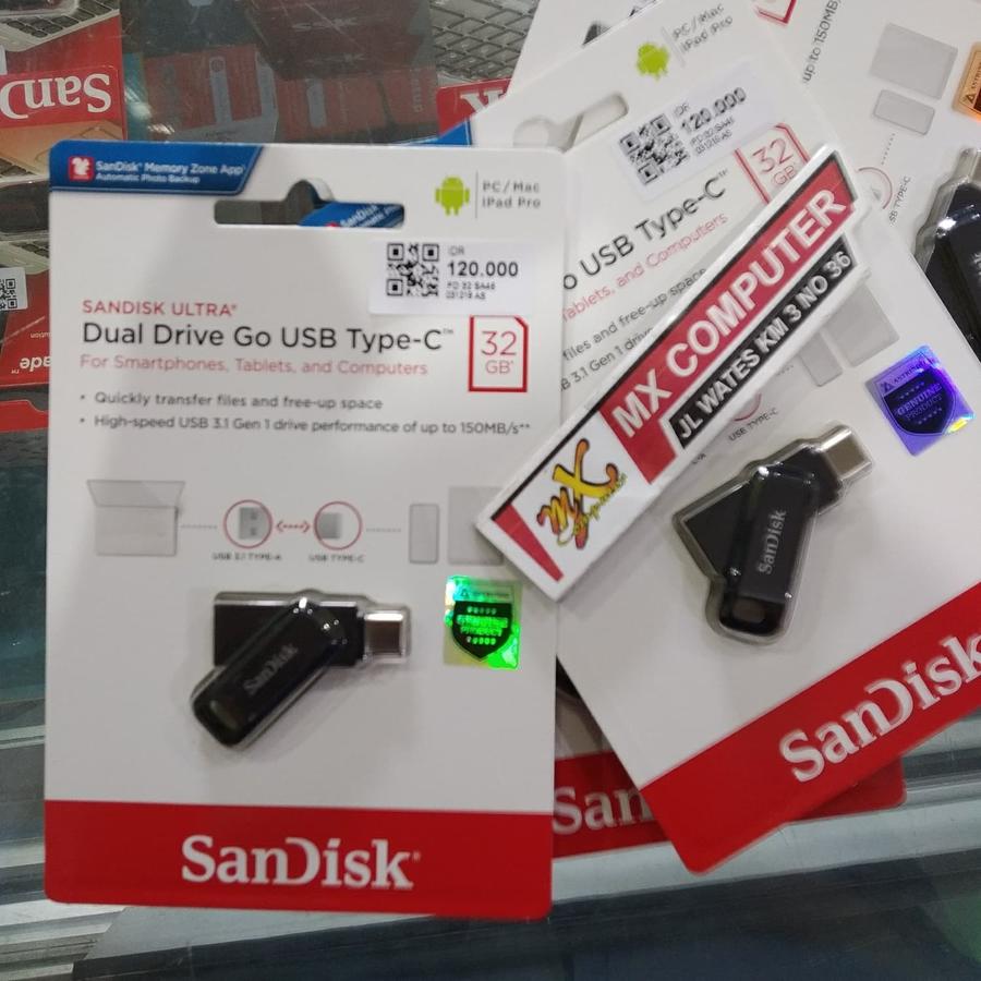 SanDisk Flashdisk OTG Type C 32GB 32 GB USB 3.1 Up to 150MBps