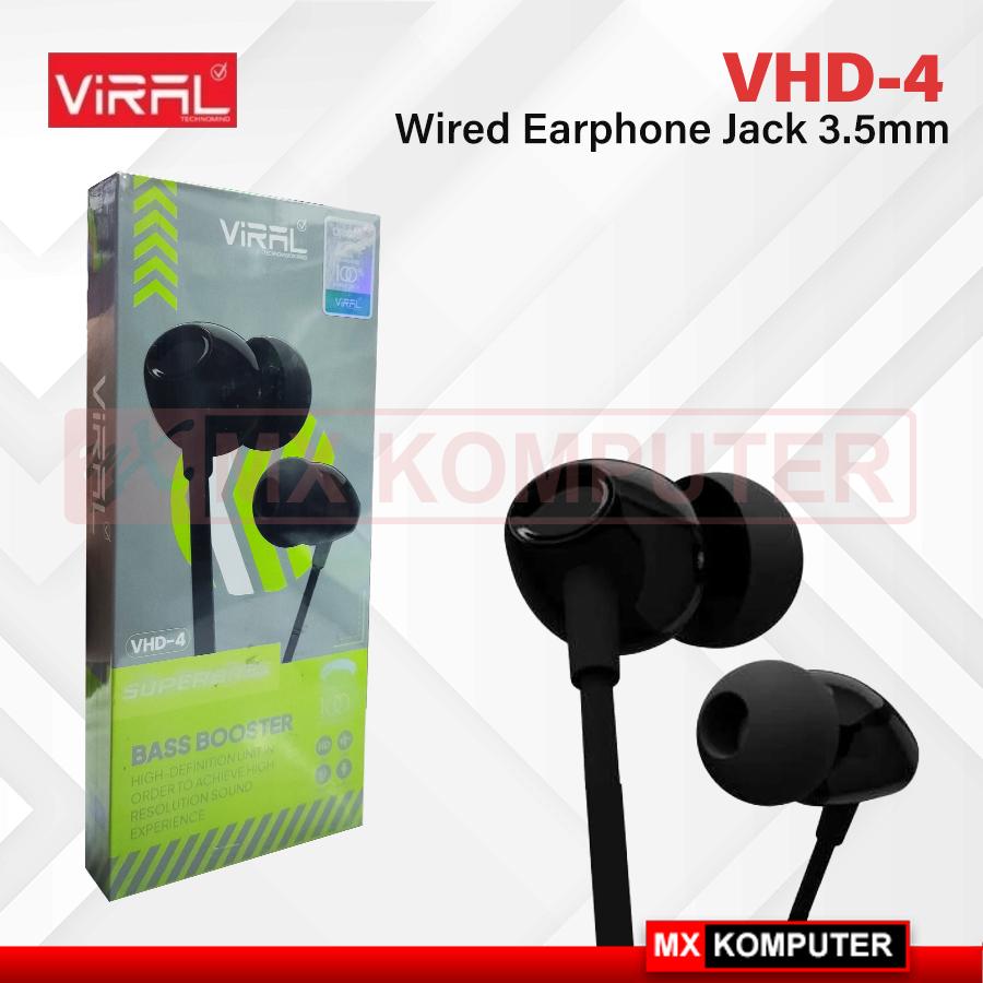 Earphone Viral VHD-4 Bass Bosster Jack 3.5mm