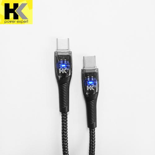 HK D30 Transparan Kabel Data Fast Charging Type C To Type C PD 60W
