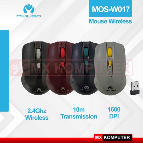 Mouse Wireless Mikuso MOS-W017 2.4Ghz Wireless Mouse W017