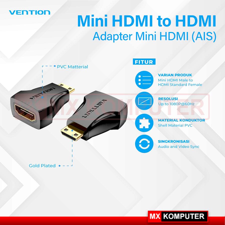 Adapter Converter Mini HDMI to HDMI Female Vention AIS