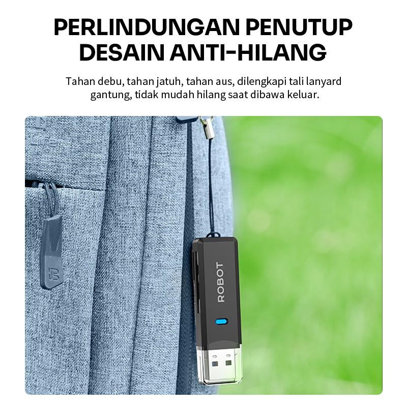 Card Reader ROBOT CR102S USB 3.0 Cap Design with 2 Slot