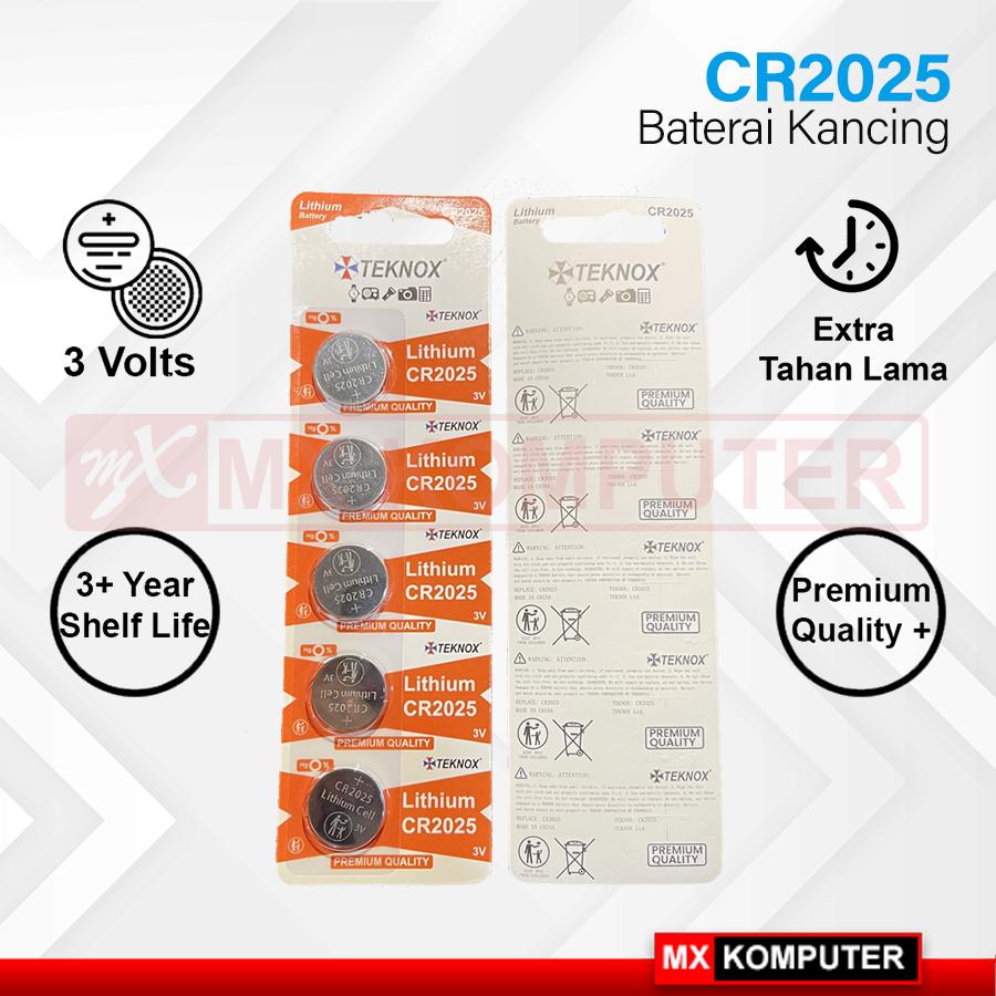 Baterai Kancing TEKNOX CR 2016 / CR 2025 / CR 2032 3V 1 Pcs