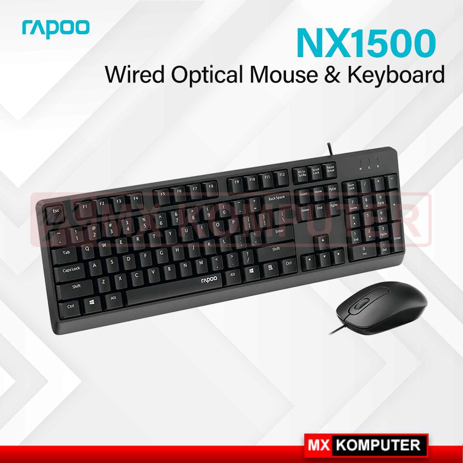 Keyboard Mouse RAPOO NX1500 Combo Bundle Wired