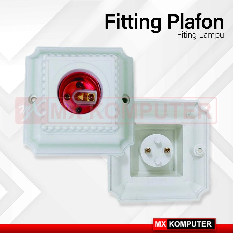 Fitting Lampu Plafon Segi Empat
