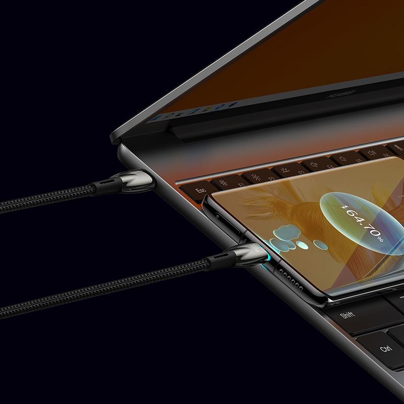 BASEUS Kabel Data Glimmer Ultra Fast Charging Type-C to Type-C 100W